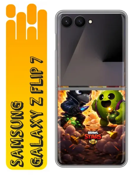Чехол на Samsung Galaxy Z Flip 7 Brawl Stars Бровл Старс 360skin