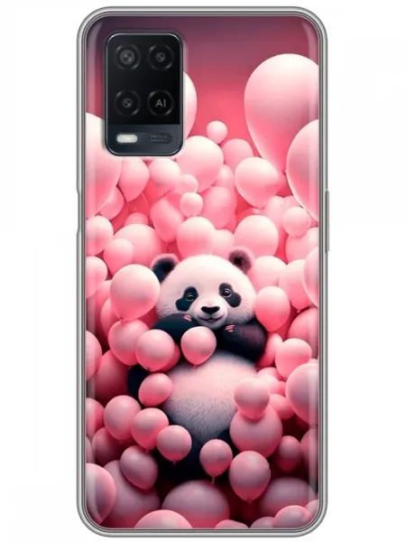 Чехол на OPPO A54 Панда для девочек 360skin