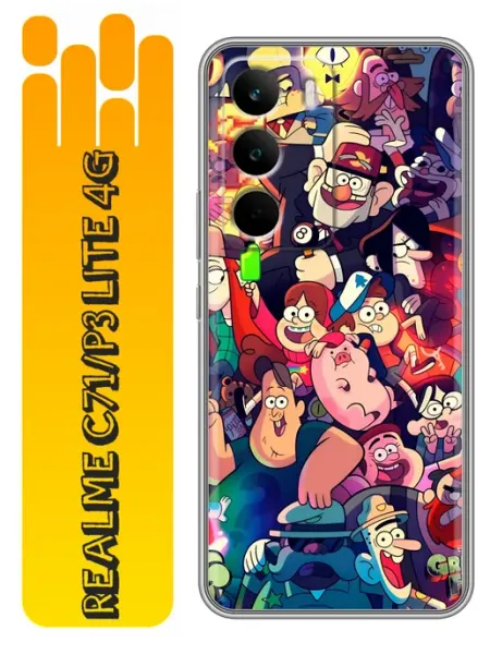 Чехол на Realme C71, P3 Lite Gravity Falls Гравити Фолз 360skin