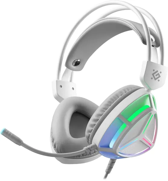Наушники игровой Defender с микрофоном 62450 PRISM белый