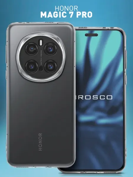 Чехол на Honor Magic 7 Pro прозрачный Rosco