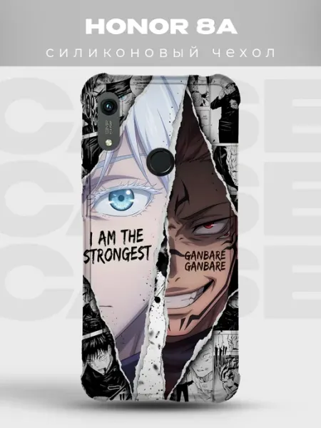 Чехол на Honor 8A Годжо Магическая битва Шесть глаз PRINTberries