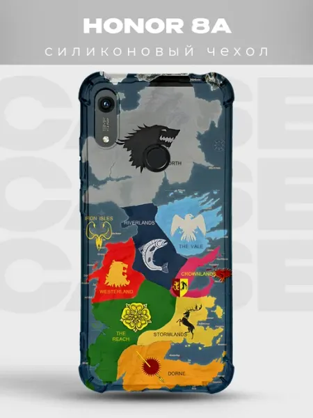 Чехол на Honor 8A карта Вестероса Игра престолов PRINTberries