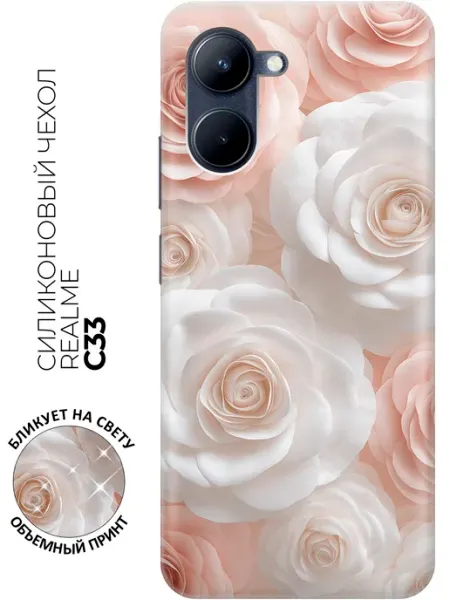 Чехол на C33 с цветами Realme