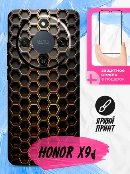 Чехол для Honor x9d черный с картинкой Joker Mobile