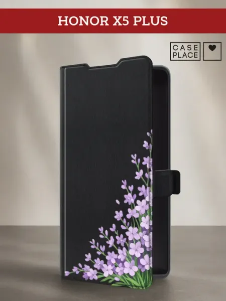 Чехол-книжка на X5 Plus с цветочками HONOR