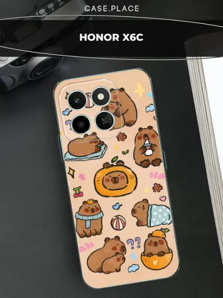 Чехол на X6c с капибарой HONOR