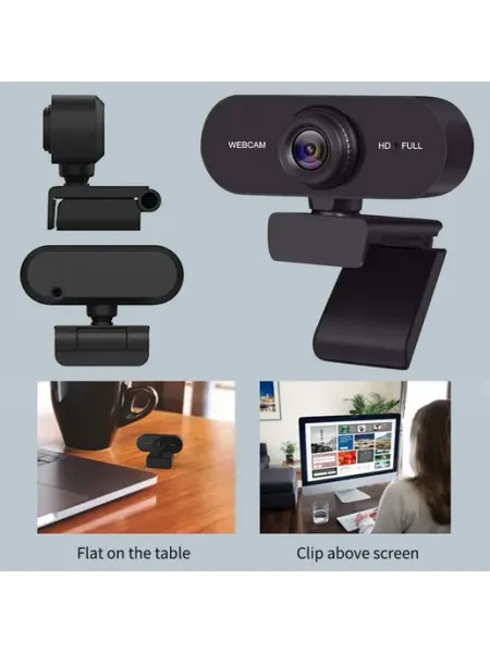 Вебкамера USB 1080P с микрофоном, автофокус для ноутбука