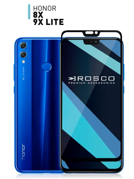 Защитное стекло на Honor 8X (2018) и 9X Lite Rosco
