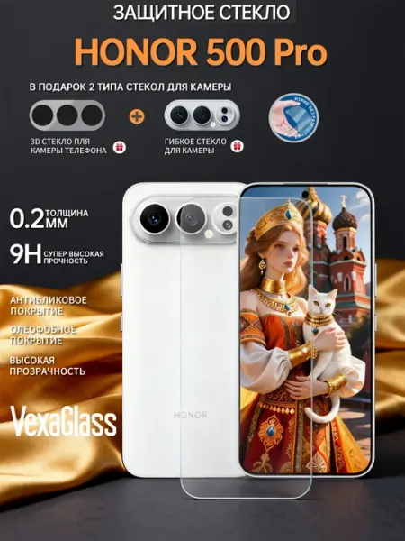 Защитное стекло Honor 500 pro Нет бренда