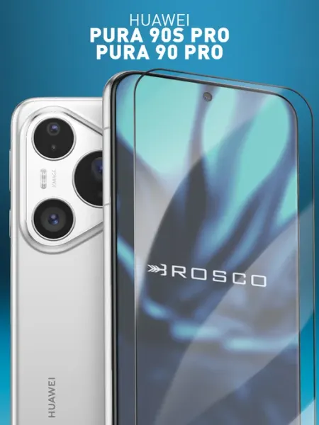 Стекло на Huawei Pura 90s Pro, 90 Pro прозрачное Rosco
