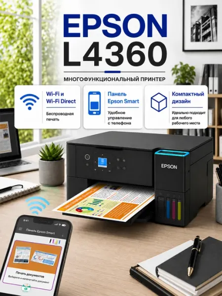 Принтеры L4360 для дома и офиса, цветная печать Epson