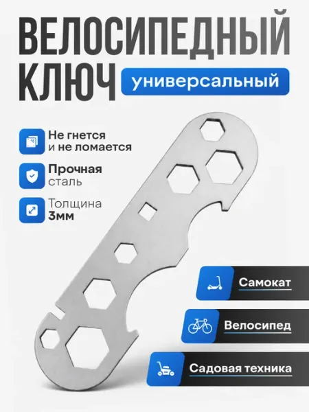 Ключ велосипедный сталь 3мм MetaDec
