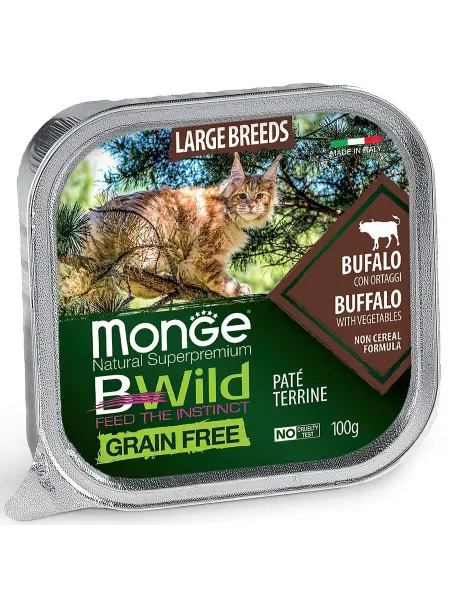 Ламистеры для кошек Monge Bwild буйвол с овощами