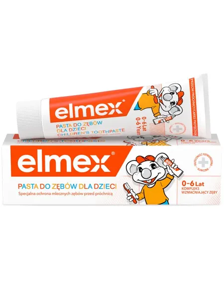 Зубная паста Elmex Pasta Children’s-toothpaste 50мл (назначение: очищение, возраст: 0-6 лет, содержит фтор)