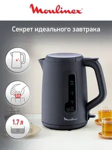 Чайник электрический Moulinex Morning BY2M0810, черный
