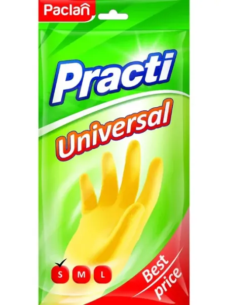 Перчатки резиновые желтые Paclan