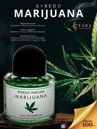 Парфюмерная вода по мотивам Byredo Marijuana унисекс, 3 мл, 5 мл, 10 мл, 20 мл, 30 мл