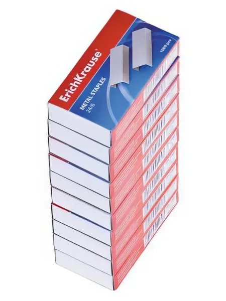 Скобы для степлера 24 6, 1000шт x 10 шт ERICH KRAUSE
