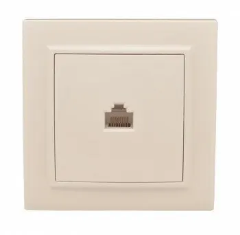 Розетка RJ-45 1-местная СП Минск ERK01-035-20 беж. EKF