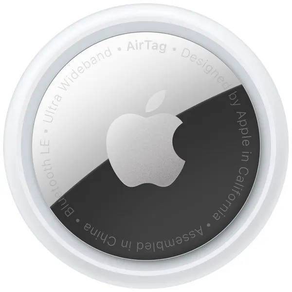 Трекер Apple AirTag новый, оригинал, для iPhone/iPad, 1 шт, белый/серебристый