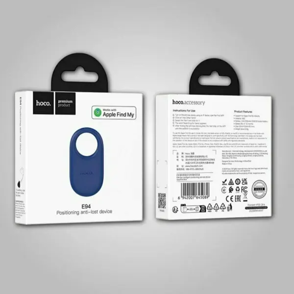 Умный SMART GPS-трекер Hoco E94, Positioning anti-lost device, для iPhone, синий