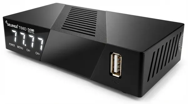 ТВ приставка для телевизора Selenga T68D DVB-T/T2 и DVB-C с дисплеем.