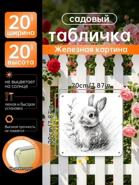 Садовый декор Железная картина Рождественский подарок