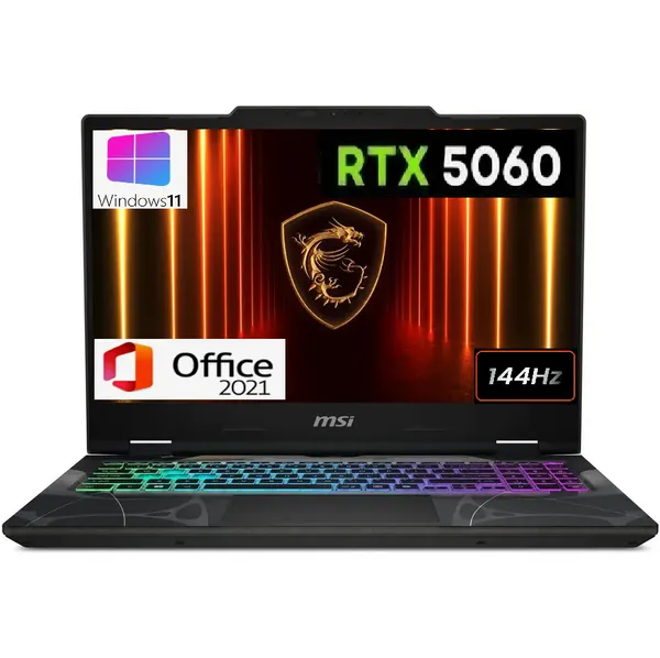 Игровой ноутбук MSI 15,6" 144HZ Core i7-13620H (10 яд. до 4.9 ггц) ,32Gb DDR5, SSD 1 TB, RTX5060- 8Gb, Win 11 PRo+Office