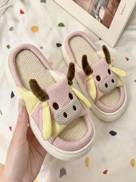 Тапочки домашние открытые MIE STORE