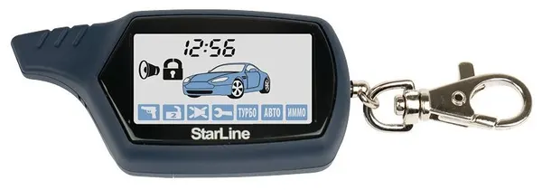 Брелок сигнализации StarLine А61, пластик, ЖК-дисплей, черный