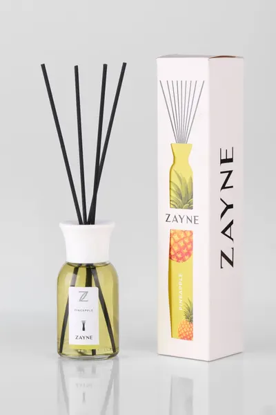 ZAYNE. Аромадиффузор для дома, офиса и автомобиля с палочками, длительный аромат, изготовлено в Турции. Pine Apple
