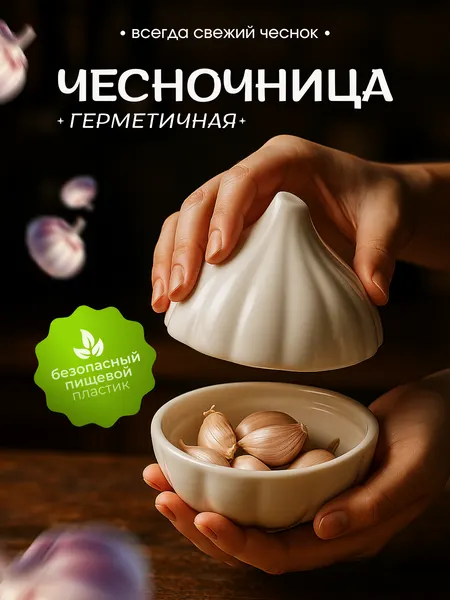 Емкость для хранения чеснока, чесночница, пищевой контейнер для хранения овощей с крышкой