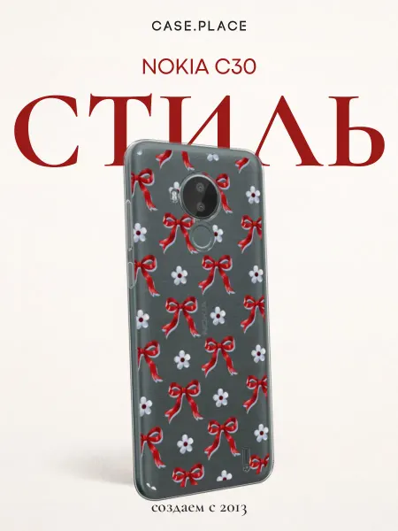 Nokia Чехол на C30 с бантиками