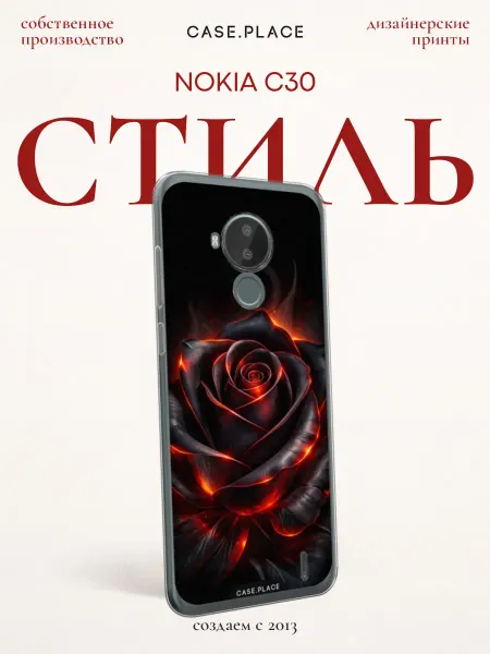 Nokia Чехол на C30 с розами
