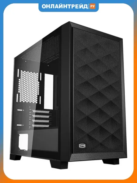 Корпус компьютерный PCCOOLER C3D310 BK (C3D310-BKP0-GL), Micro-ATX, без блока питания, черный