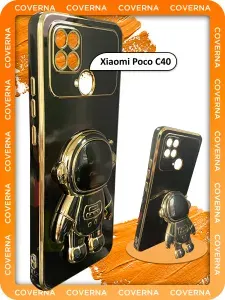 Чехол подставка с объемной фигуркой попсокет на Xiaomi POCO C40 на Поко С40