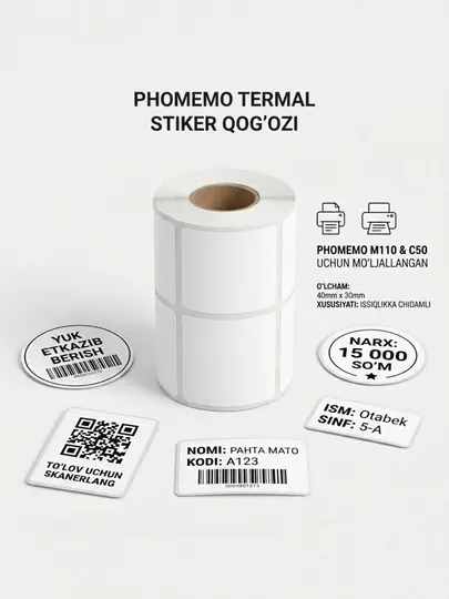 Термобумага для принтеров Phomemo M110 / C50
