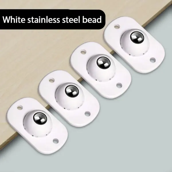 Мебельные ролики 360° 4 шт. 4Pcs White самоклеющиеся для перестановки ер