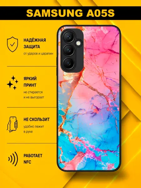 Чехол на Samsung A05S с принтом мрамор MoiPrint