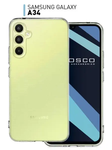Чехол на Samsung A34 прозрачный Rosco