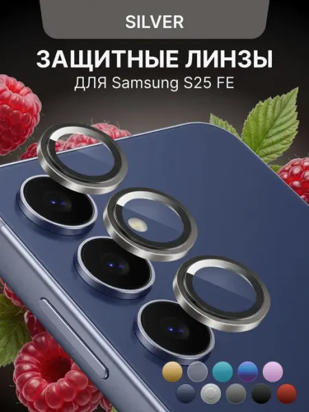 Защитное стекло на камеру Samsung S25 FE линзы Malinka time