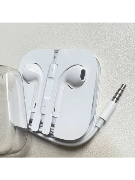 Наушники iPhone 3.5мм Круглые Черные Проводные