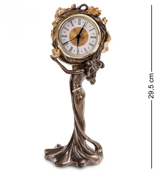 Часы Veronese "Девушка и лотосы" (bronze/gold) WS-687/ 2