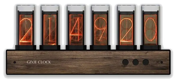 Gixie Clock Часы настольные ламповые в стиле стимпанк дизельпанк 6 разрядные