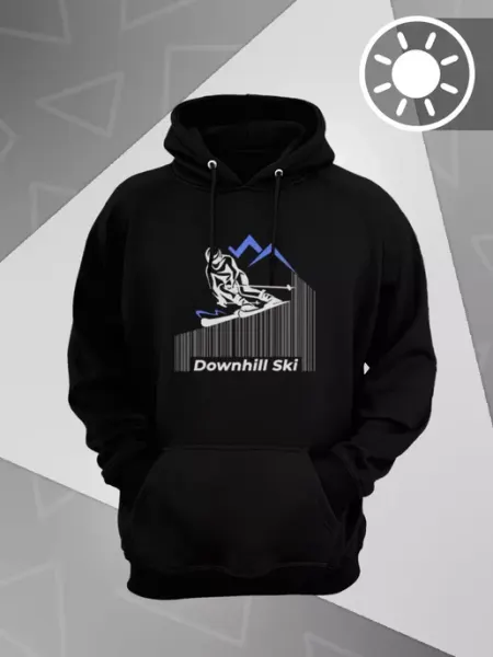 Худи qr code штрихкод горнолыжный спорт горные лыжи