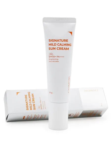 Deoproce Крем для лица солнцезащитный Signature Mild Calming Sun Cream SPF50+ PA++++, 50 г