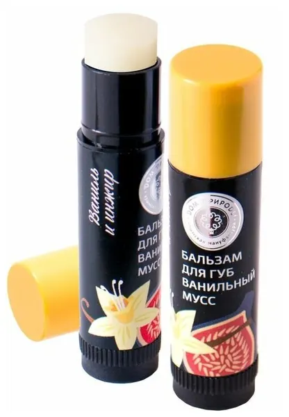 Натуральный бальзам для губ "Ванильный мусс", помадница