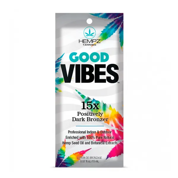 HEMPZ, Лосьон для загара с бронзатором замедленного действия Good Vibes 15x Positively Dark Bronzer, 15 мл