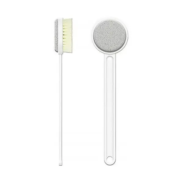 Щетка для душа Xiaomi Qualitell Double Sided Shower Brush с пемзой для пяток (белая)